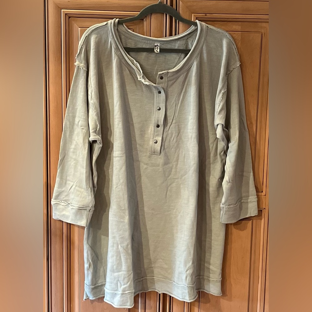 NWOT Free People Organic Cotton Oversized Pullover - Picture 6 of 15